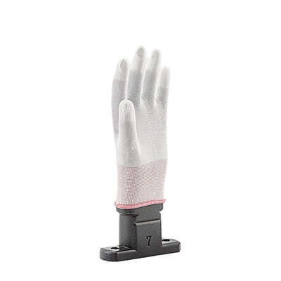 OEM مكافحة ساكنة ألياف الكربون ESD Finger Top Fit PU Coated Gloves 13 Gauge Gray ESD Gloves