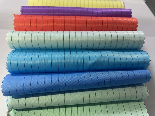 110gsm 5mm شريط تصميم مكافحة ساكنة ESD الاستاتيكيه المنسوجة النسيج لصناعة الملابس الصناعية