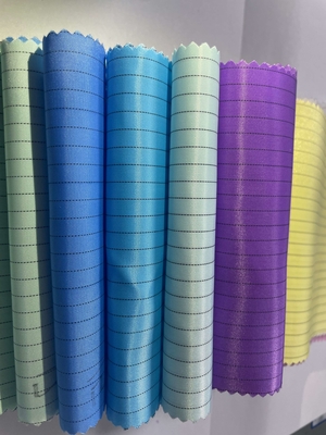 110gsm 5mm شريط تصميم مكافحة ساكنة ESD الاستاتيكيه المنسوجة النسيج لصناعة الملابس الصناعية