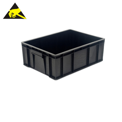 معدات التعبئة والتغليف القابلة لإعادة التدوير ESD Tote صندوق تخزين مضاد للكهرباء الساكنة Esd Pcb صواني لورش العمل الإلكترونية