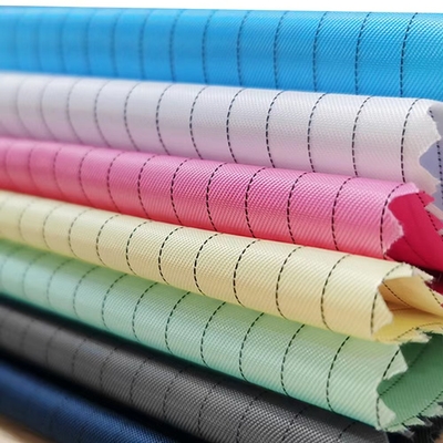 100d * 100d أقمشة غرفة البيئة النظيفة ESD المضادة للكهرباء الساكنة منسوجات الجبردين