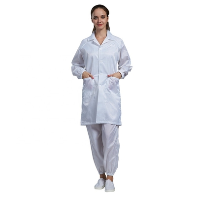 DG001 ملابس مكافحة ساكنة ESD Smock لغرف الأبحاث الصناعية