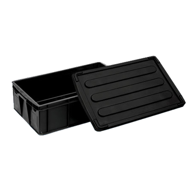 صناديق بلاستيكية آمنة ESD إلكترونية SMT Rack صناديق تغليف PCB سوداء