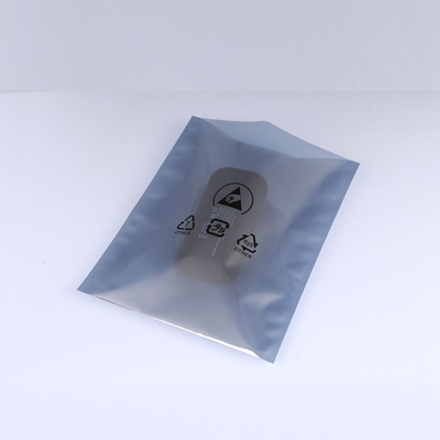 0.075mm ESD مكافحة ساكنة حزمة سستة فتح أعلى ختم الألومنيوم الخلفي