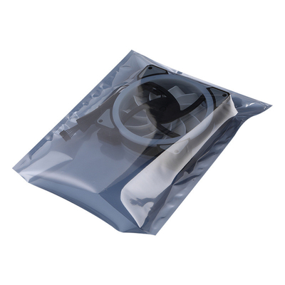 0.075mm ESD مكافحة ساكنة حزمة سستة فتح أعلى ختم الألومنيوم الخلفي