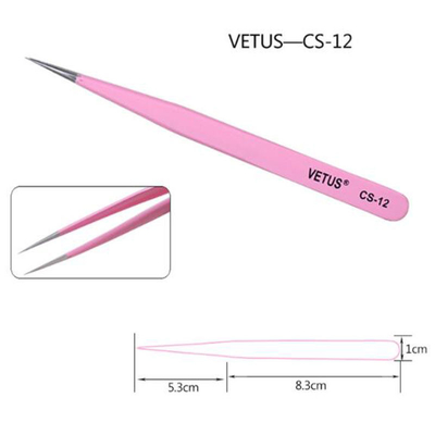 ملاقط Vetus ESD 15 ملقط مقاومة للكهرباء الساكنة من الفولاذ المقاوم للصدأ