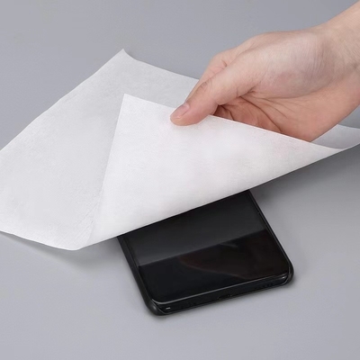 ممسحة من البوليستر الأبيض لغرف الأبحاث بالليزر لشاشة Maxclean Microfiber