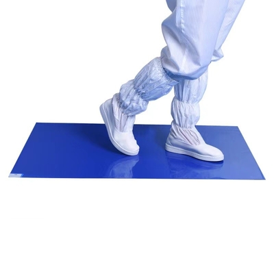 لاصق 30 طبقة LDPE Clean Room Mats التحكم في الغبار حصيرة الأرضية المضادة للميكروبات